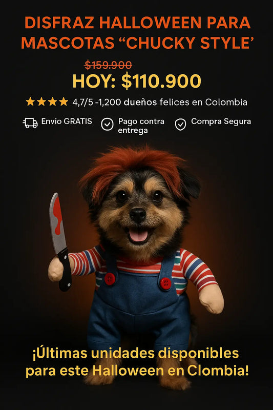 Disfraz Halloween para Mascotas “Chucky Style”