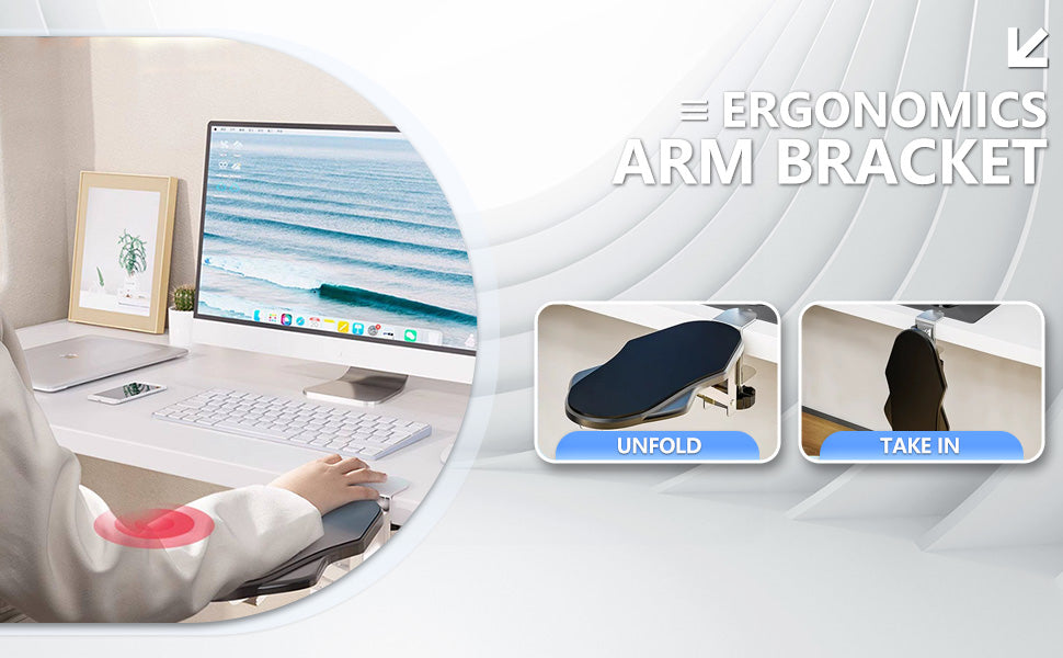 Soporte de Escritorio Ergonómico para Brazos y Codos