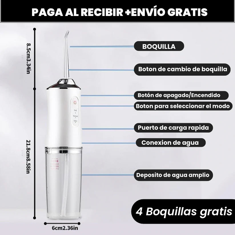 IRRIGADOR BUCAL + 4 BOQUILLAS + ENVIO GRATIS